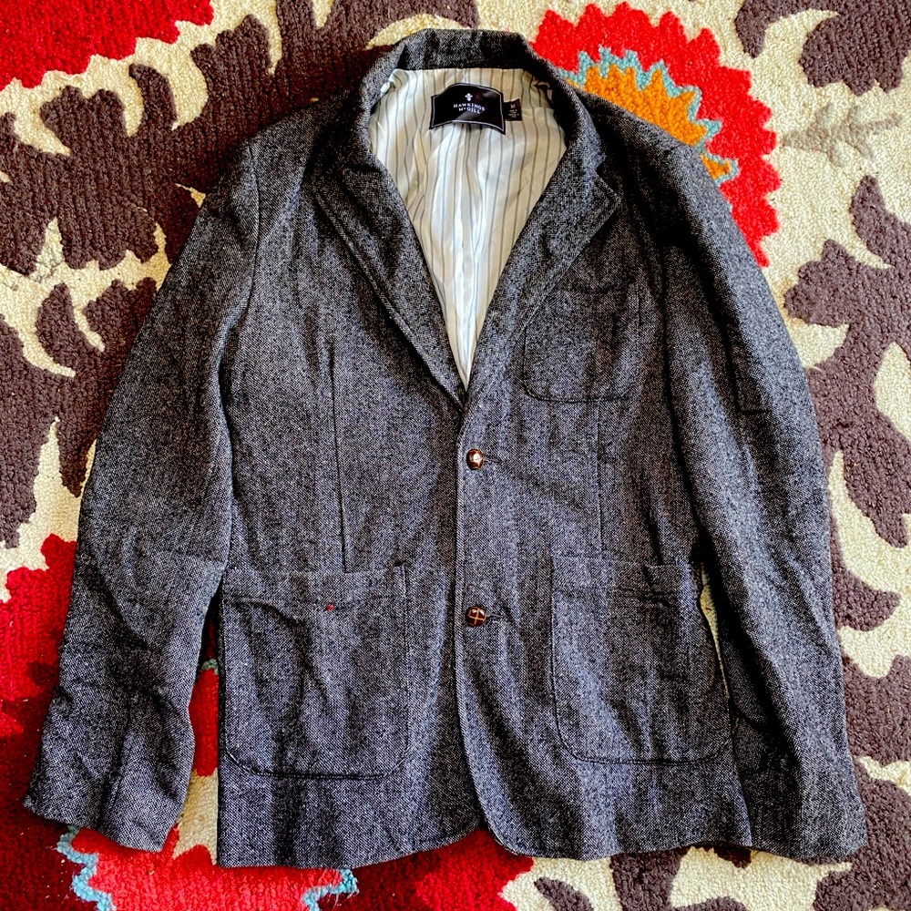 Herringbone casual blazer